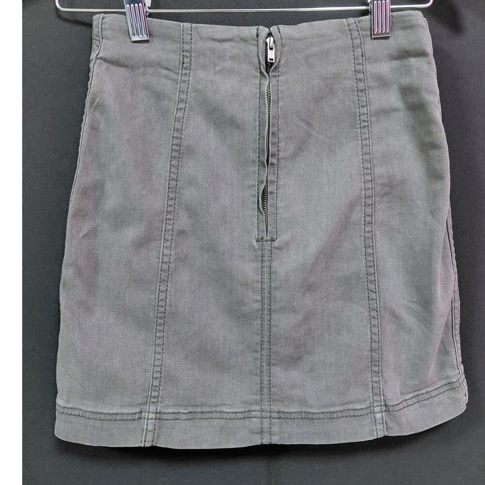 Free People Gray Mini Skirt Women Size 0